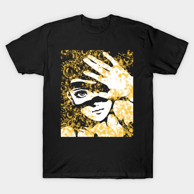 Punk Fashion Style Yellow Glowing Girl T-Shirt by Punk Fashion